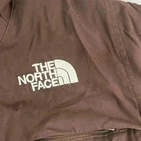 The North Face Goose‎ Down Fur Hood Buckle Jacket Coat Hyvent Woman’s XS Brown B - Picture 13 of 13